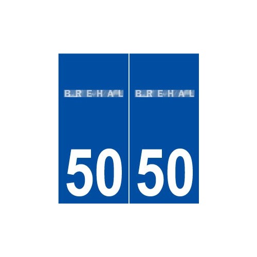 50 Bréhal logo autocollant plaque stickers ville