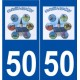 50 Bréville-sur-Mer logo autocollant plaque stickers ville