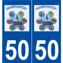 50 Bréville-sur-Mer logo autocollant plaque stickers ville