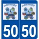 50 Bréville-sur-Mer logo autocollant plaque stickers ville