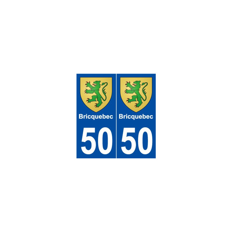 50 Bricquebec blason autocollant plaque stickers ville