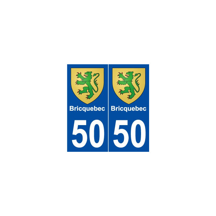 50 Bricquebec blason autocollant plaque stickers ville