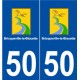 50 Bricqueville-la-Blouette logo autocollant plaque stickers ville
