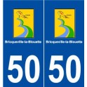 50 Bricqueville-la-Blouette logo autocollant plaque stickers ville