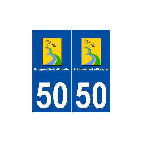 50 Bricqueville-la-Blouette logo autocollant plaque stickers ville