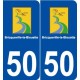 50 Bricqueville-la-Blouette logo autocollant plaque stickers ville