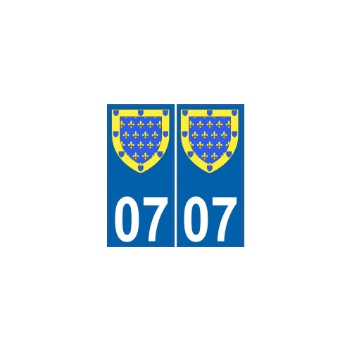 07 Ardèche autocollant plaque blason armoiries stickers département
