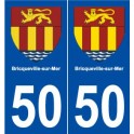 50 Bricqueville-sur-Mer logo autocollant plaque stickers ville