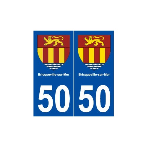 50 Bricqueville-sur-Mer logo autocollant plaque stickers ville