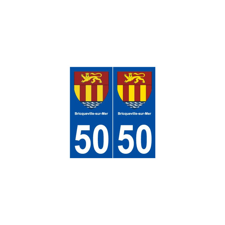 50 Bricqueville-sur-Mer logo autocollant plaque stickers ville