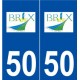 50 Brix logo autocollant plaque stickers ville