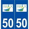 50 Brix logo autocollant plaque stickers ville