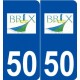 50 Brix logo autocollant plaque stickers ville