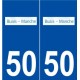 50 Buais logo autocollant plaque stickers ville