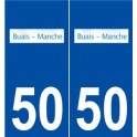 50 Buais logo autocollant plaque stickers ville