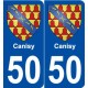 50 Canisy blason autocollant plaque stickers ville