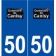 50 Canisy logo autocollant plaque stickers ville