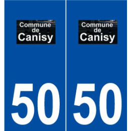 50 Canisy logo autocollant plaque stickers ville
