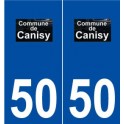 50 Canisy logo autocollant plaque stickers ville