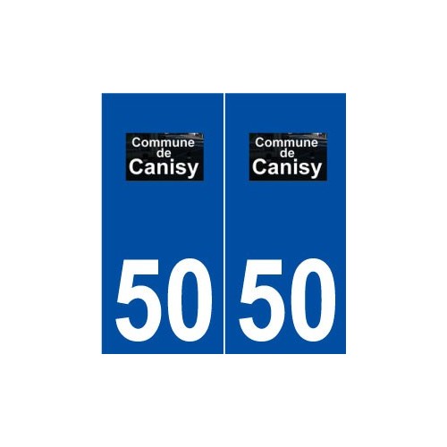 50 Canisy logo autocollant plaque stickers ville