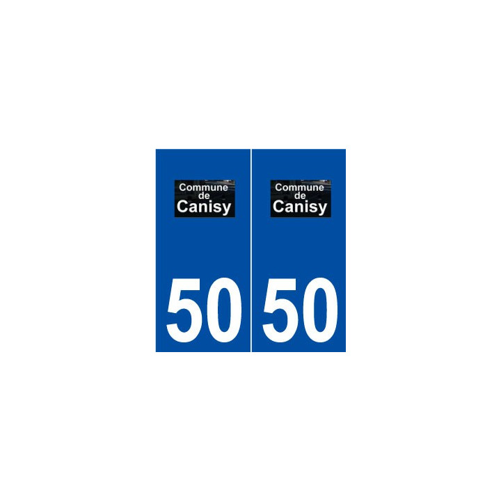 50 Canisy logo autocollant plaque stickers ville