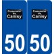 50 Canisy logo autocollant plaque stickers ville