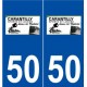 50 Carantilly logo autocollant plaque stickers ville