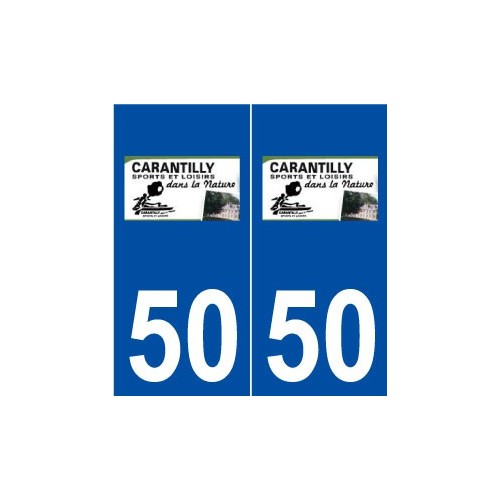 50 Carantilly logo autocollant plaque stickers ville