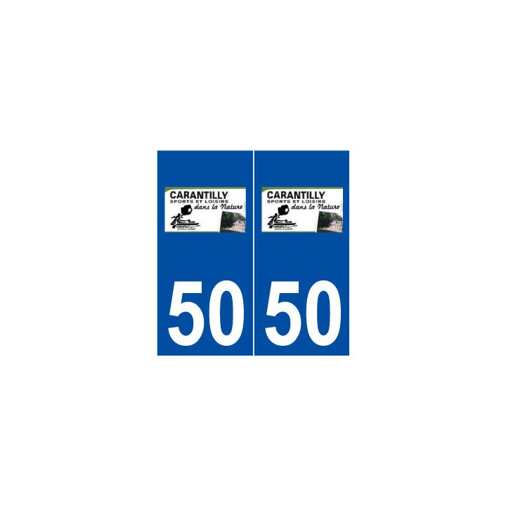 50 Carantilly logo autocollant plaque stickers ville
