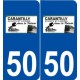 50 Carantilly logo autocollant plaque stickers ville