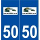 50 Cérences logo autocollant plaque stickers ville