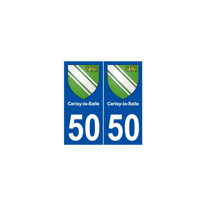 50 Cerisy-la-Salle blason autocollant plaque stickers ville