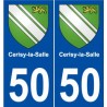 50 Cerisy-la-Salle blason autocollant plaque stickers ville