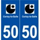 50 Cerisy-la-Salle logo autocollant plaque stickers ville