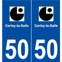 50 Cerisy-la-Salle logo autocollant plaque stickers ville