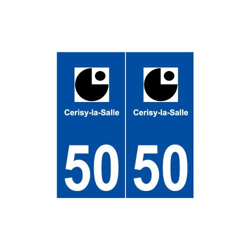 50 Cerisy-la-Salle logo autocollant plaque stickers ville