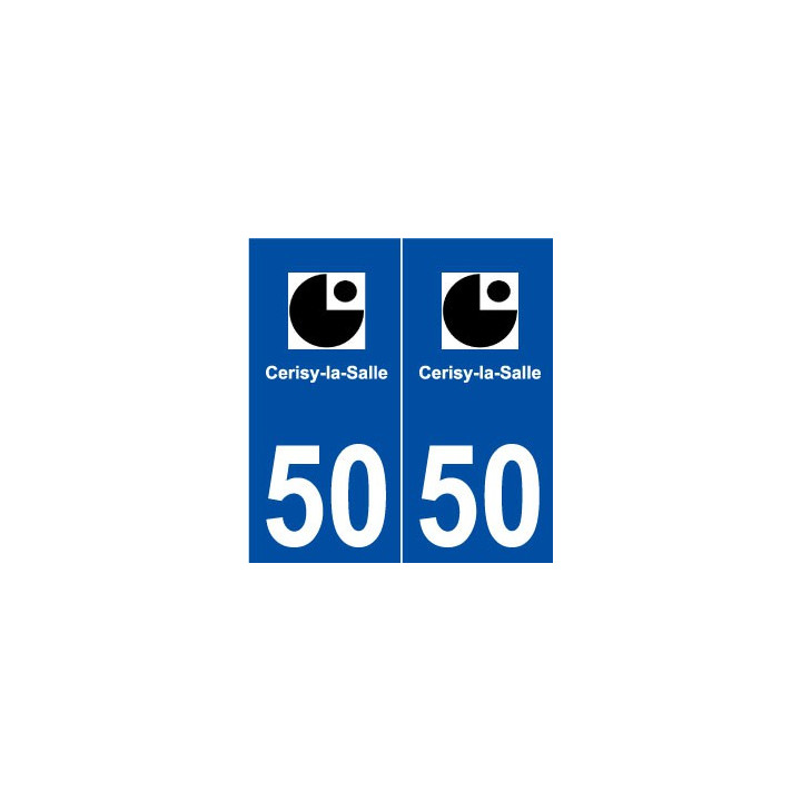 50 Cerisy-la-Salle logo autocollant plaque stickers ville