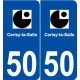 50 Cerisy-la-Salle logo autocollant plaque stickers ville