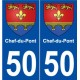 50 Chef-du-Pont blason autocollant plaque stickers ville