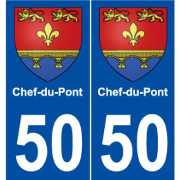 50 Chef-du-Pont blason autocollant plaque stickers ville