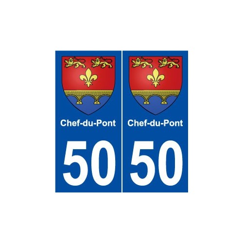 50 Chef-du-Pont blason autocollant plaque stickers ville