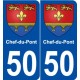 50 Chef-du-Pont blason autocollant plaque stickers ville