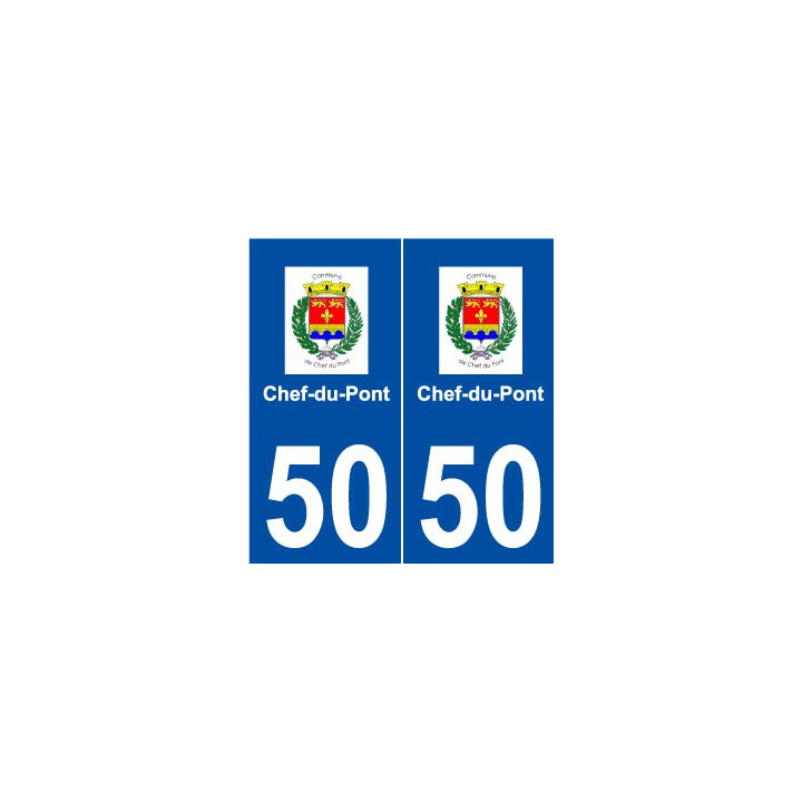 50 Chef-du-Pont logo autocollant plaque stickers ville