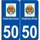 50 Chef-du-Pont logo autocollant plaque stickers ville