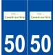 50 Condé-sur-Vire logo autocollant plaque stickers ville
