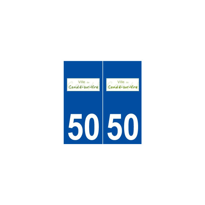50 Condé-sur-Vire logo autocollant plaque stickers ville