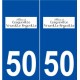 50 Cosqueville logo autocollant plaque stickers ville