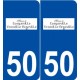 50 Cosqueville logo autocollant plaque stickers ville