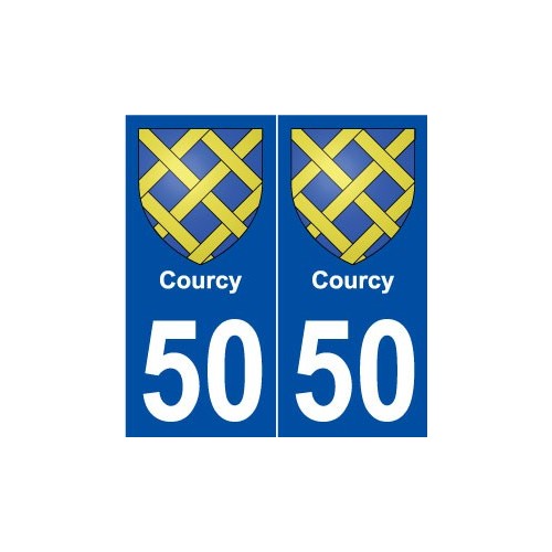 50 Courcy blason autocollant plaque stickers ville