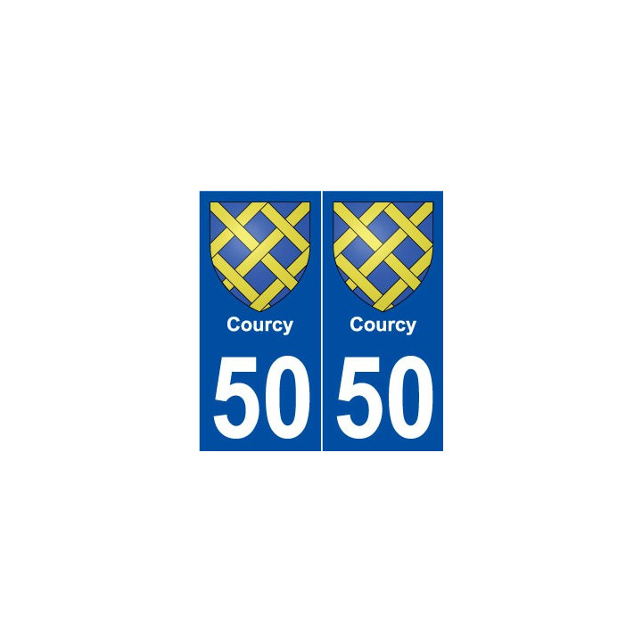 50 Courcy blason autocollant plaque stickers ville